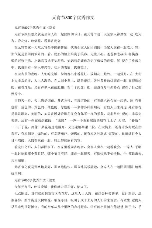 关于元宵节的作文网初中作文范文（8篇）