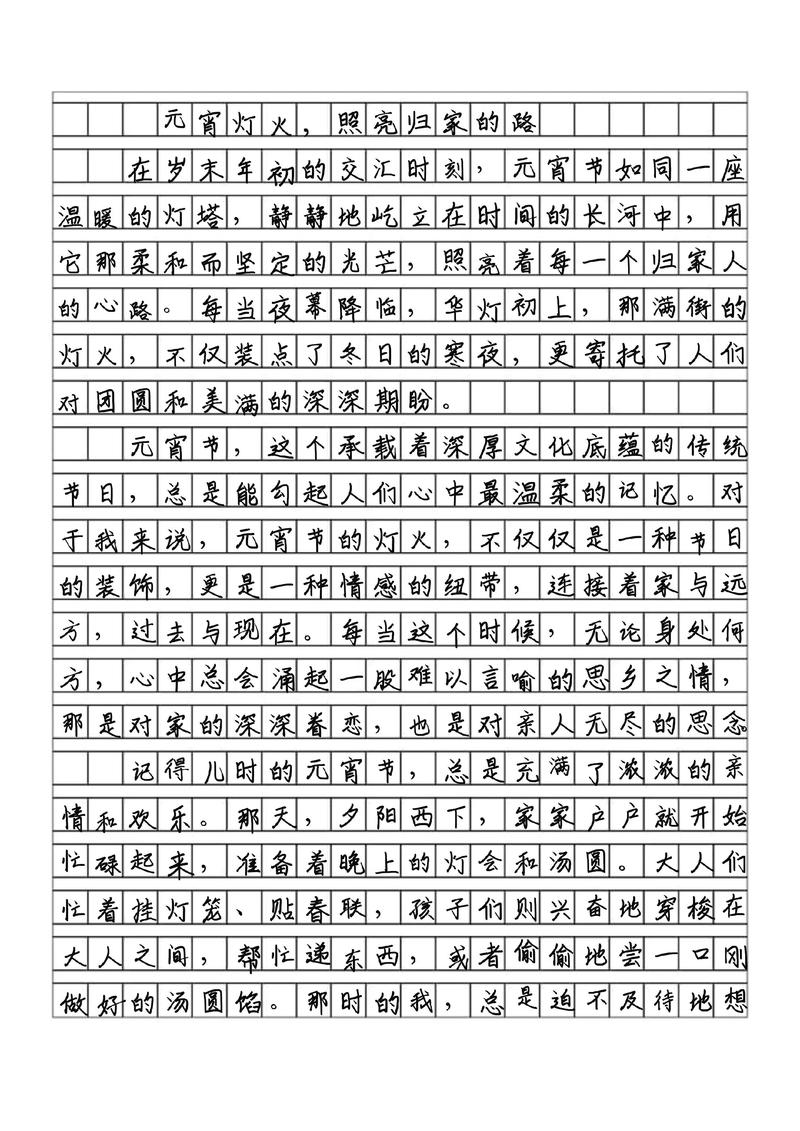 关于元宵节的作文网初中作文范文（8篇）