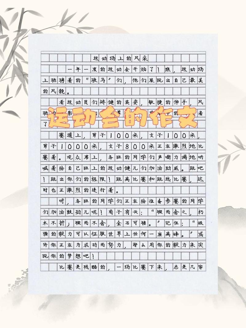 初一运动会作作文400字