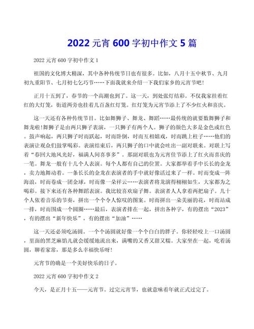 初中元宵节600字作作文网