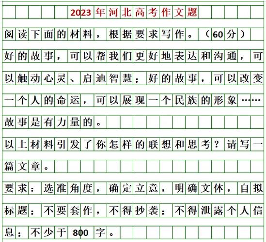 2018年河北高考作中考作文题目