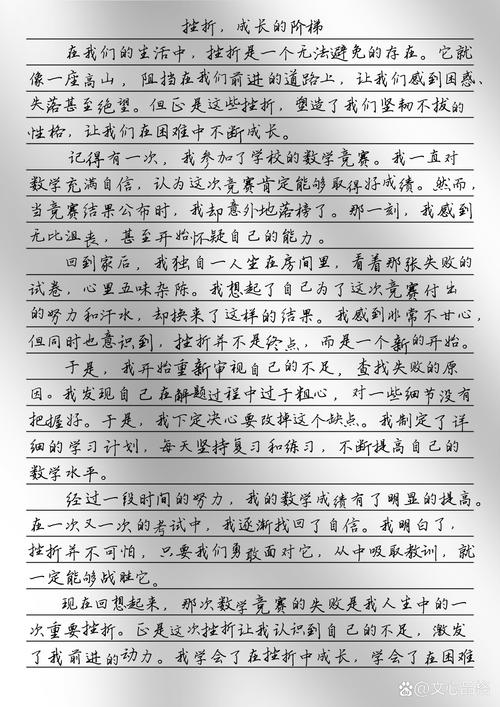 七年级有关坎坷的看图作文作文700字左右