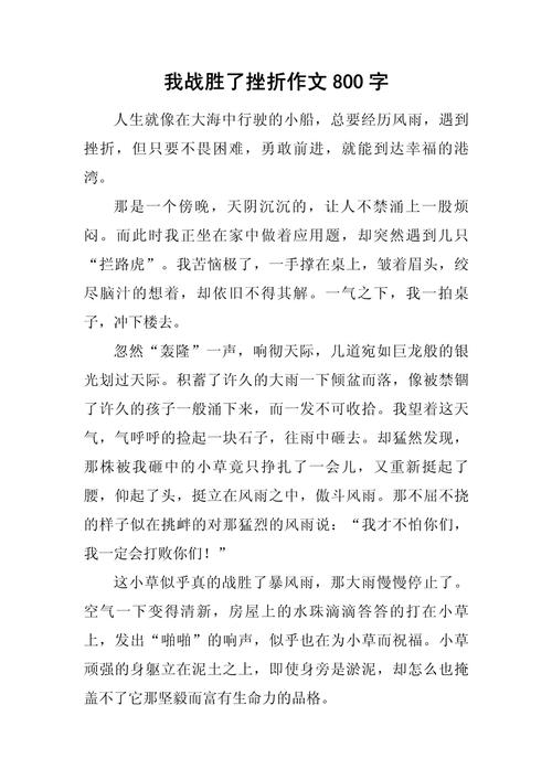 七年级有关坎坷的看图作文作文700字左右