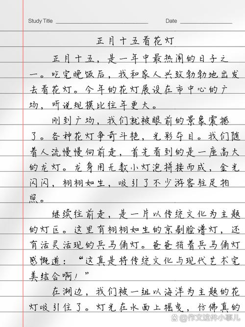 元宵节看花灯作初中作400字(通用6篇)