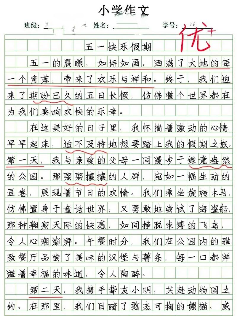 六年看图作文五一国际劳动节作文500字（个人通用）