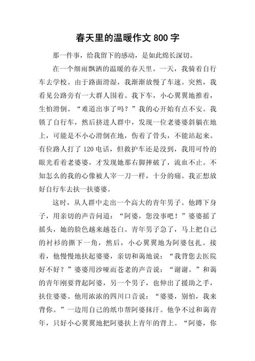 关于春天的作文作文800字高中