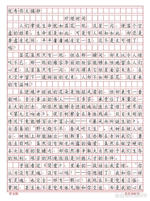 关于珍惜时间的中考作文高二作文