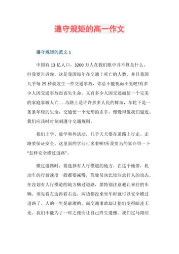 关于规则的作文大全作文800字