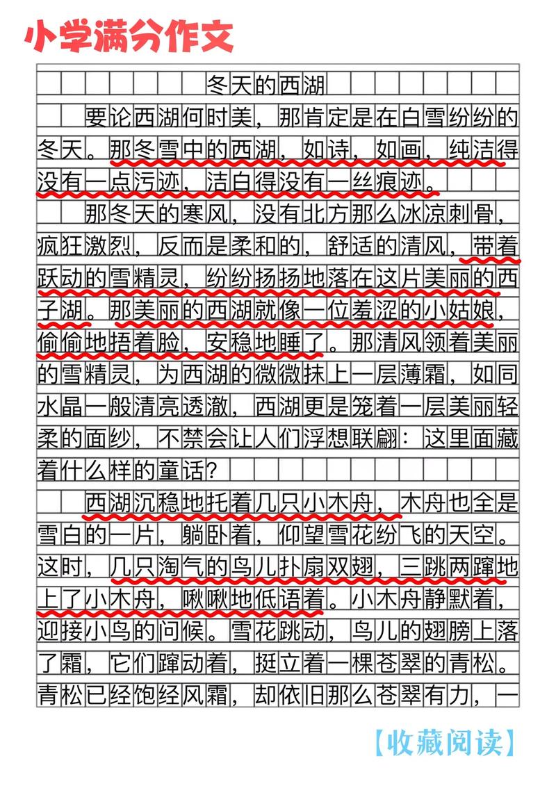 冬景作作文素材800字