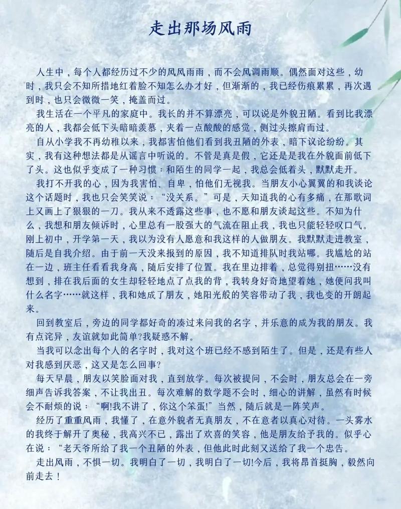 冲过风雨作高考作文600字初三