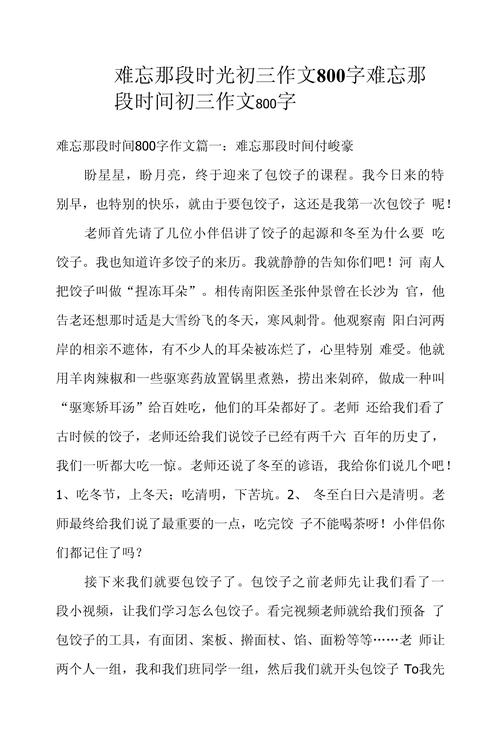 800字作文难忘的中考作文一件事(精选5篇)