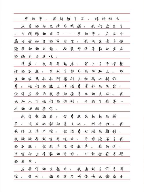 五一劳动节小学作初中作7篇