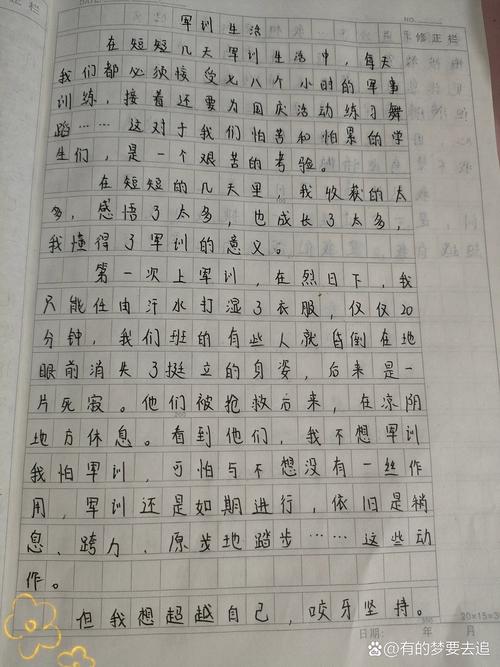 初一军训作作文网400字左右