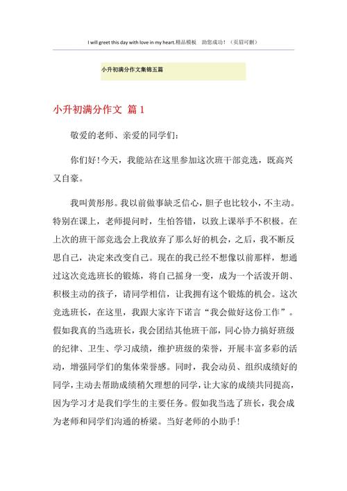 2021新学期作小升初作文800字高中