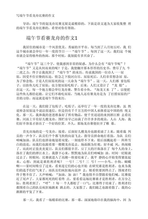 二年级写端午节龙舟赛的小升初作文作文300字（精选）