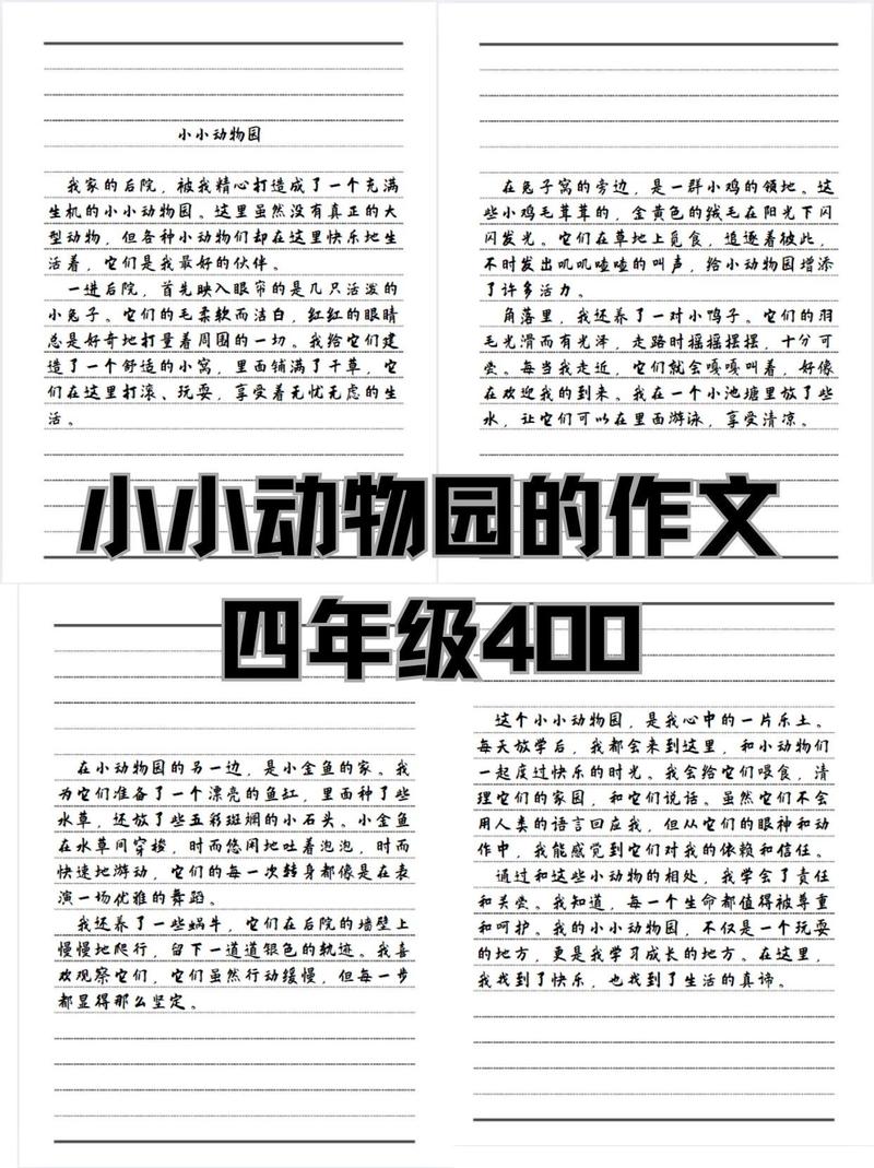 关于《小小动物园》四年看图作文作文400字（精选6篇）