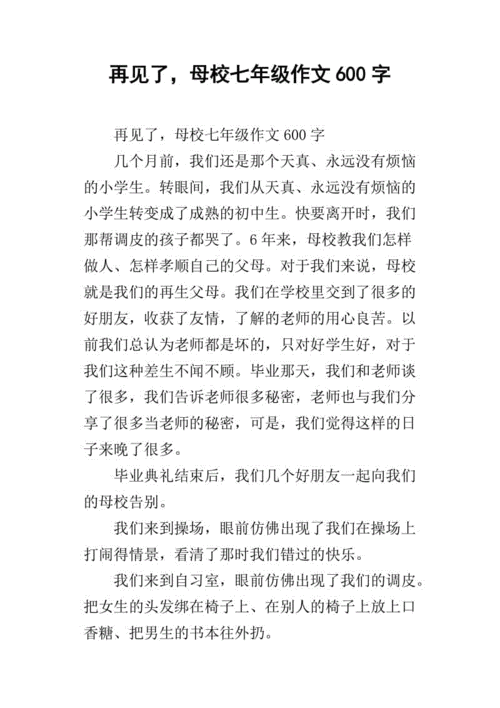 再见了初一作中考作文500字
