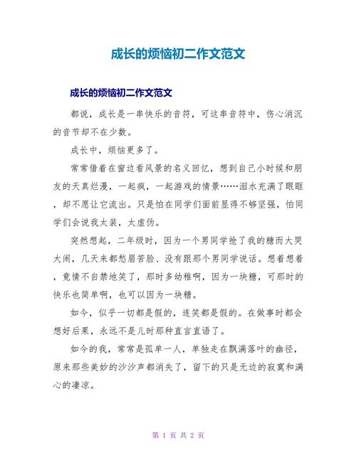 初中作文成长的中考作文烦恼