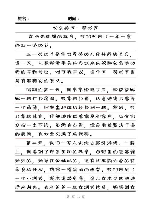 初中难忘的初中作五一劳动节作文