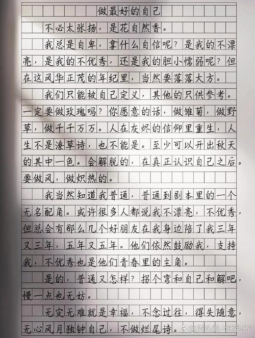 初二做好自己作高考作文