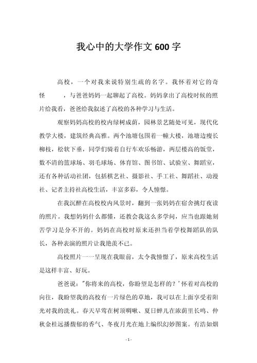 我心中的小学作大学作文