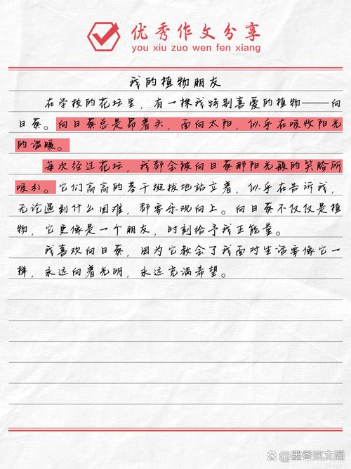 我的六年级作文植物朋友作文200字小学二年级下册作文