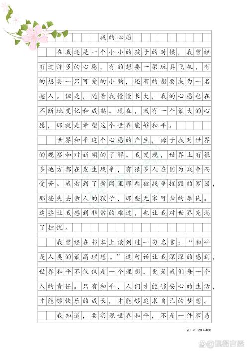 我的小升初作文心愿400字五年级作文（通用合集）