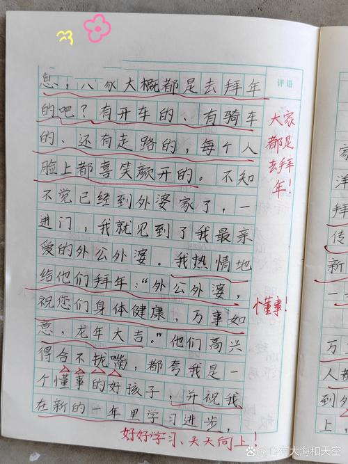 拜年作文300字小学三年作文通用7篇