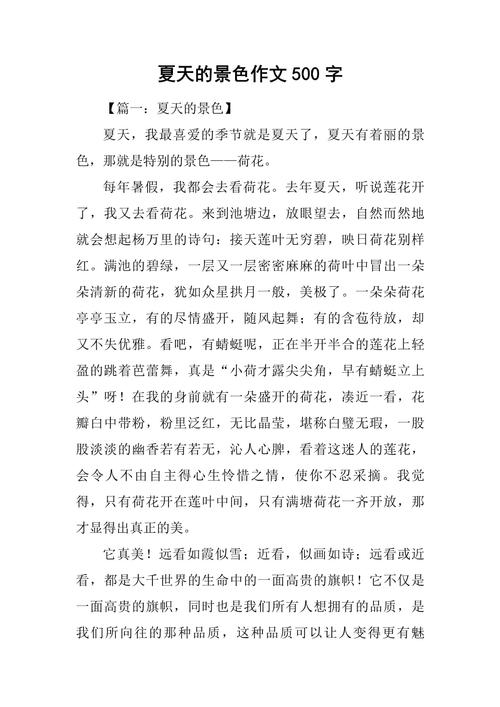 炎热的高中作夏天作文500字初中