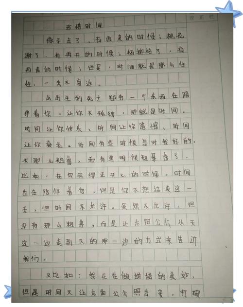 珍惜时间的看图作文作文600字小学六年级