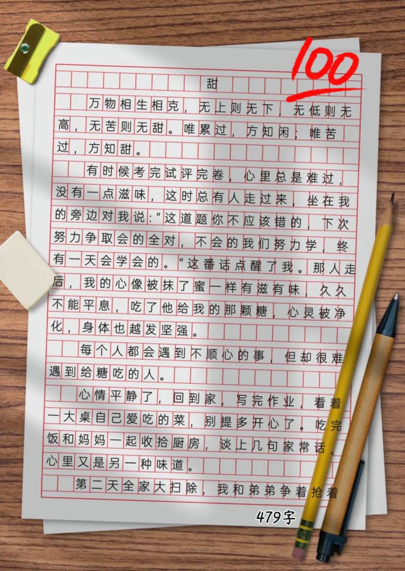 甜作六年级作文600字初三