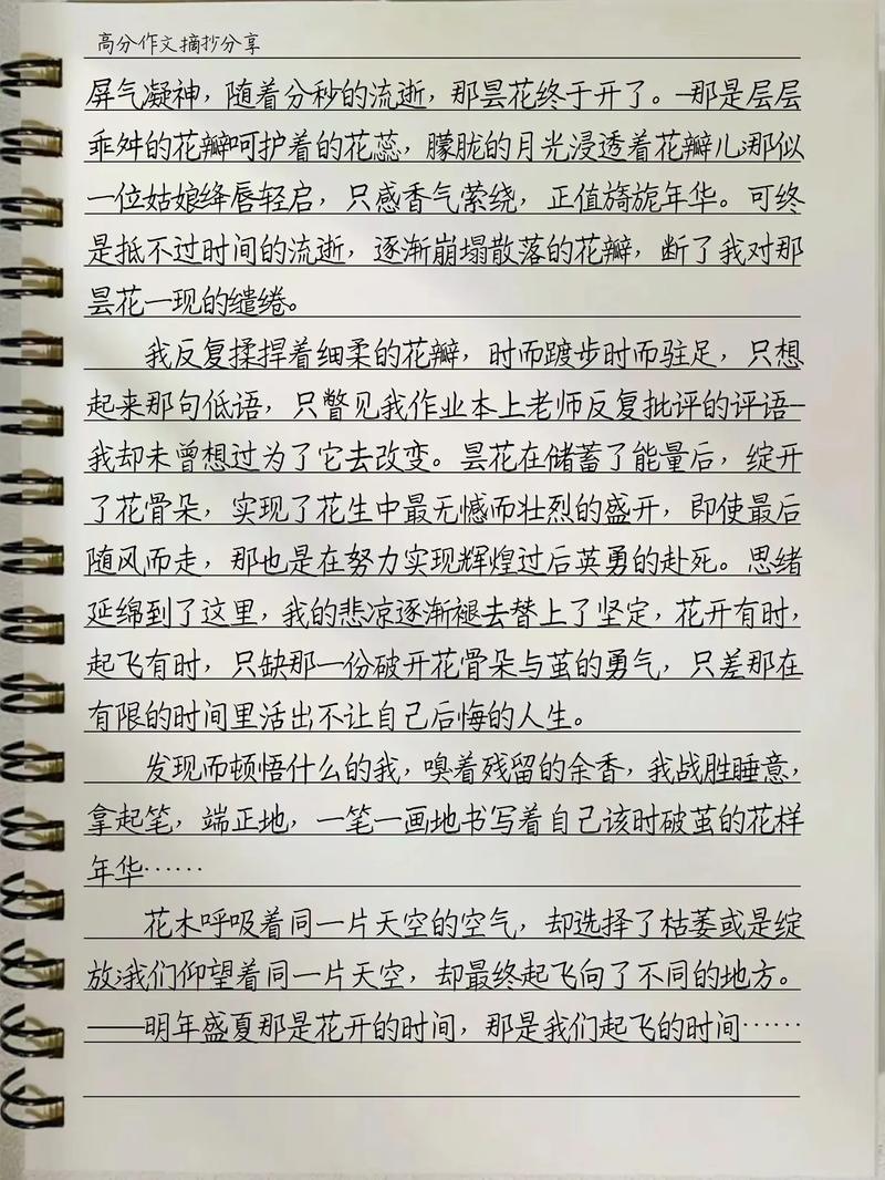 生命是一朵永不言弃的优秀作文花高一作文800字（个人通用）