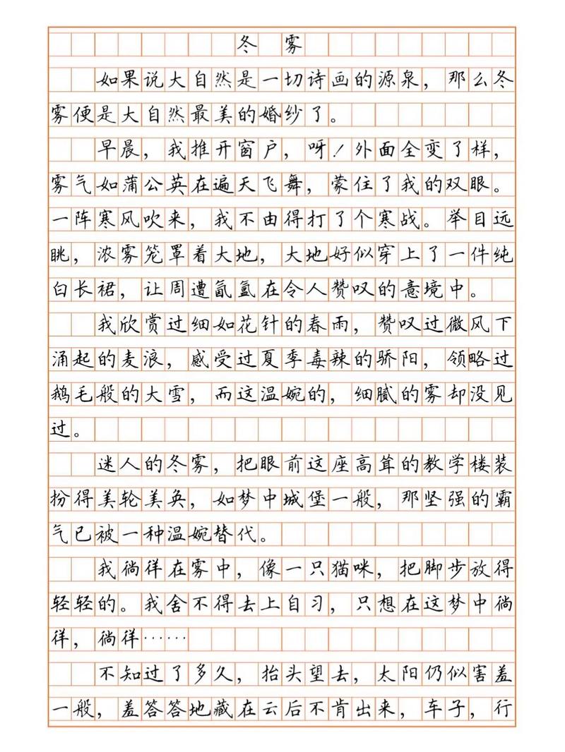 美丽的作文素材雾凇作文600字