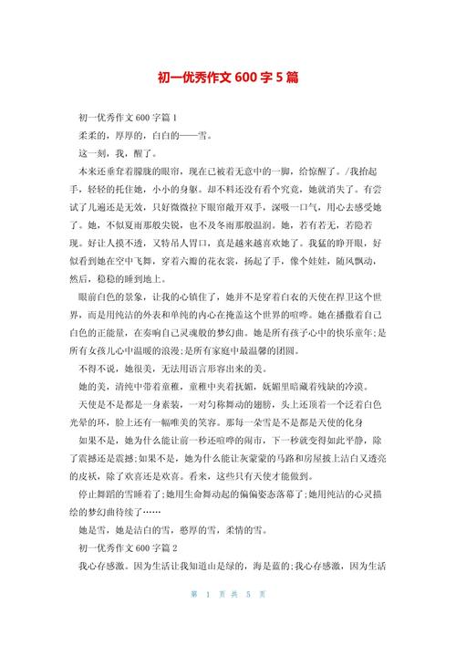 走进初一作优秀作文600字