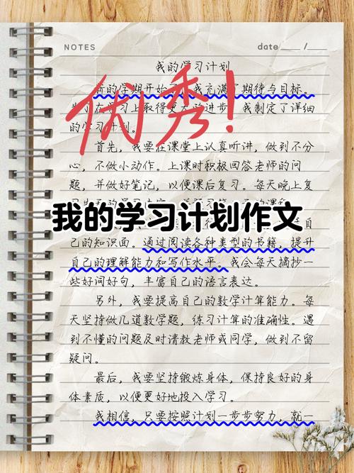 高三学习计划作六年级作文500字