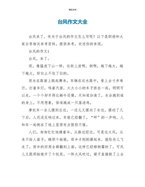 台风来临作中考作文700字初中