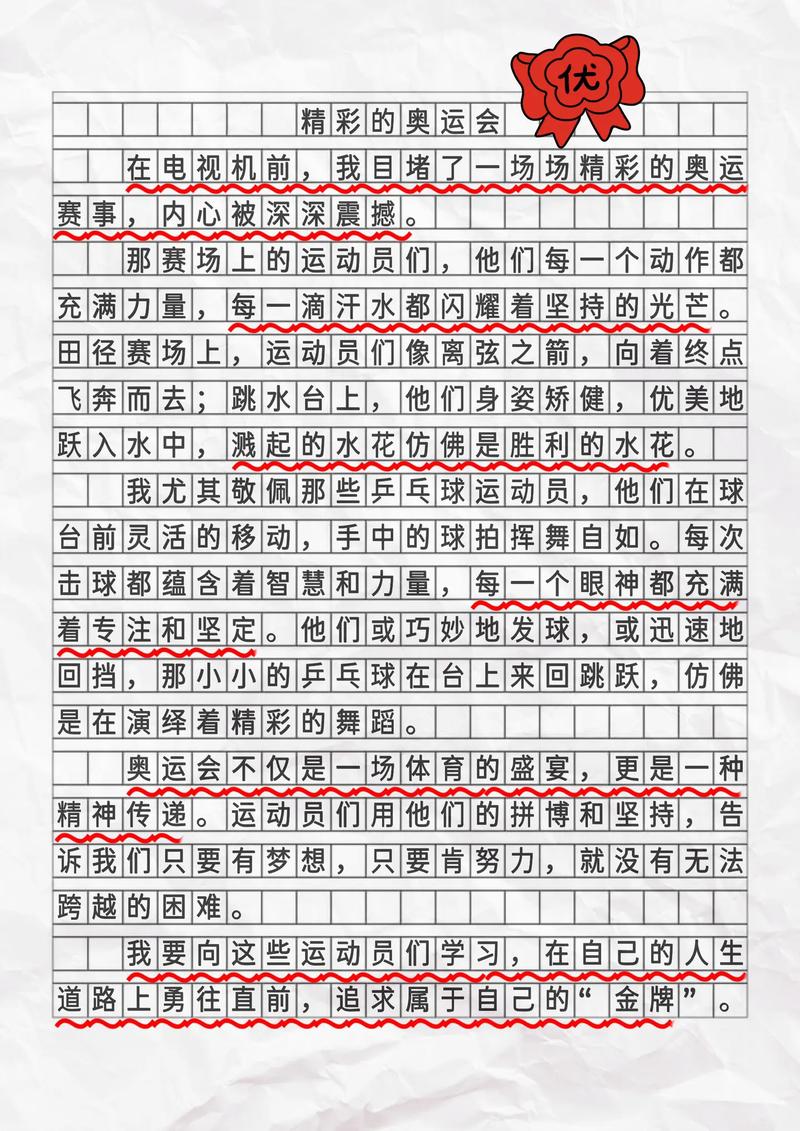 奥运会的小学作作文