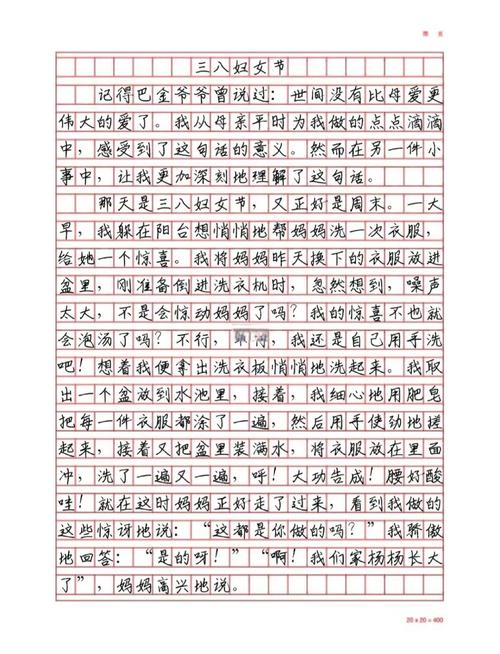 妇女节作高中作300字写妈妈优秀作文