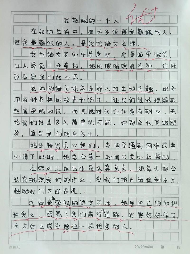 小学生作文我敬佩的作文一个人700字模板5篇