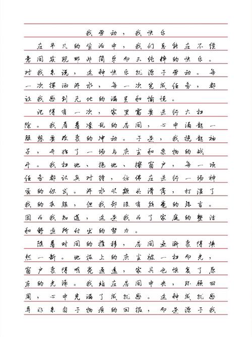 我付出我快乐作中考作文