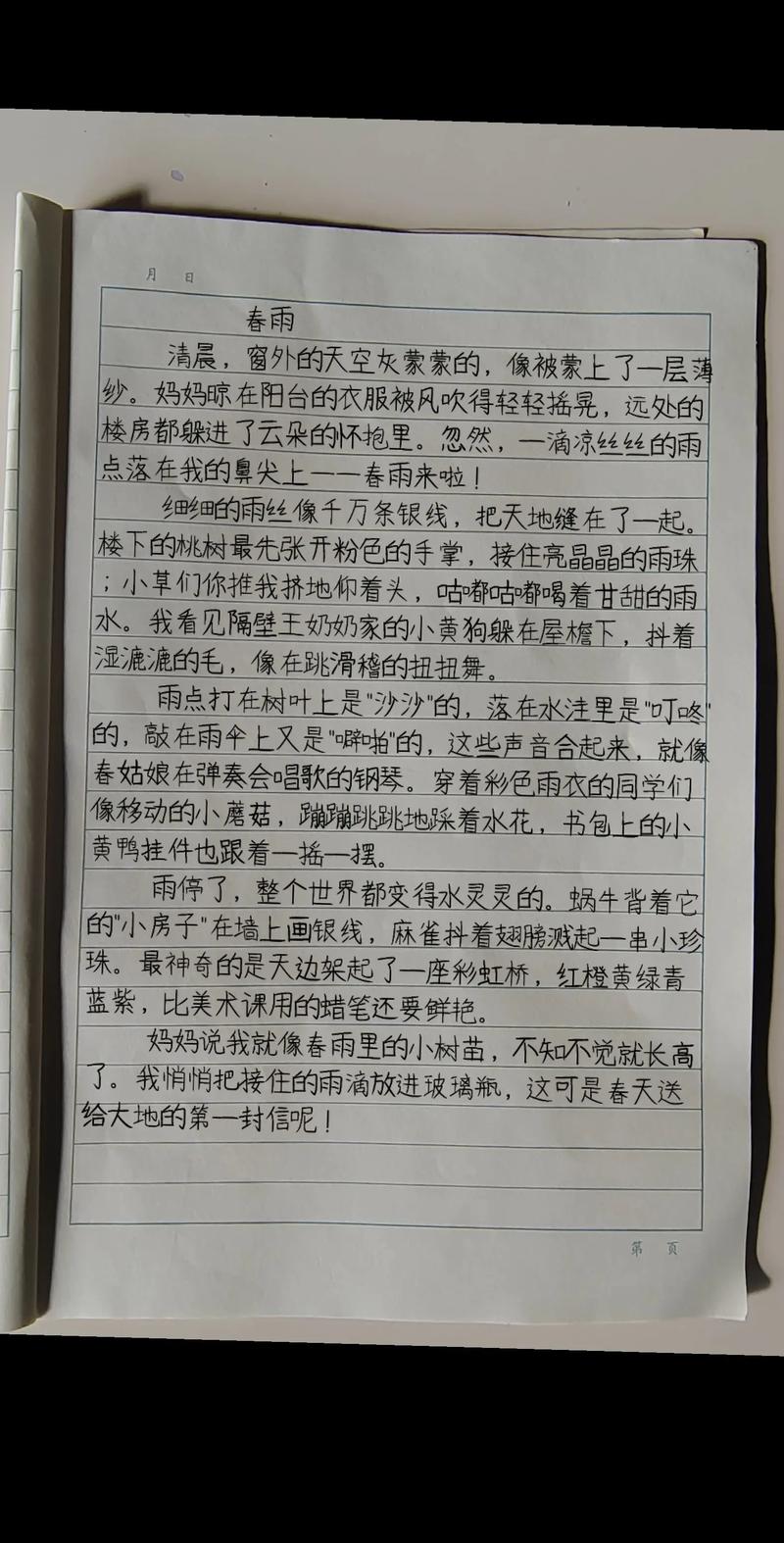 春雨作作文素材400字(合集7篇)
