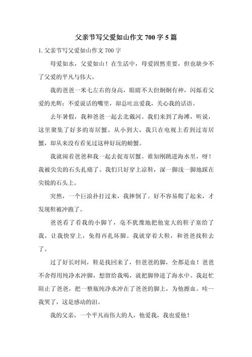 父爱作中考作文800字高中写人(必备)