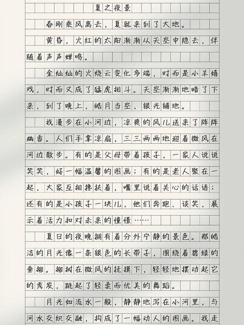 盛夏抒情作六年级作文