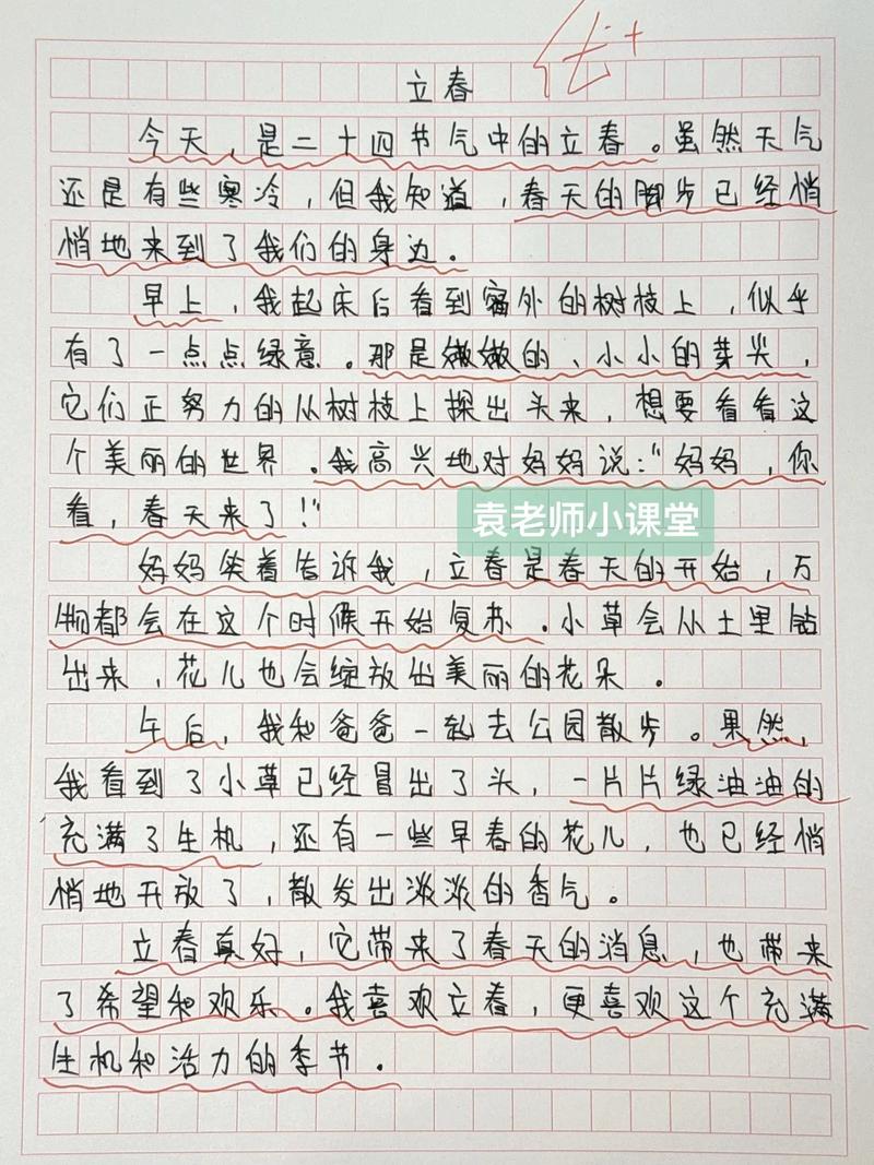 立春作文400字小学四年作文素材写景作文