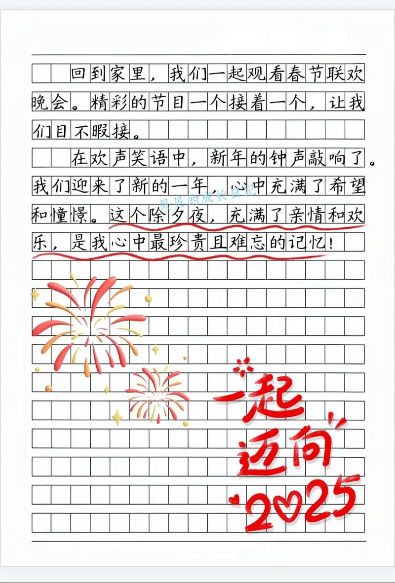 除夕作小学作100字小学一年最新10篇