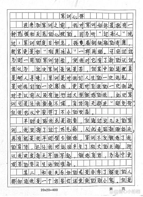 难忘的大学作军训作文600字高中