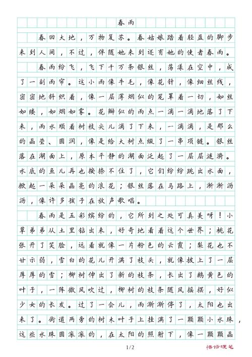雨水节气作文800字高中一年高中作