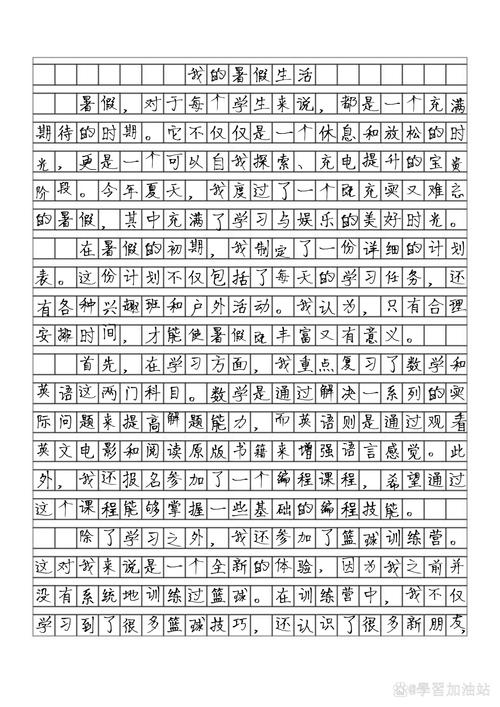 高中放假作优秀作文600字