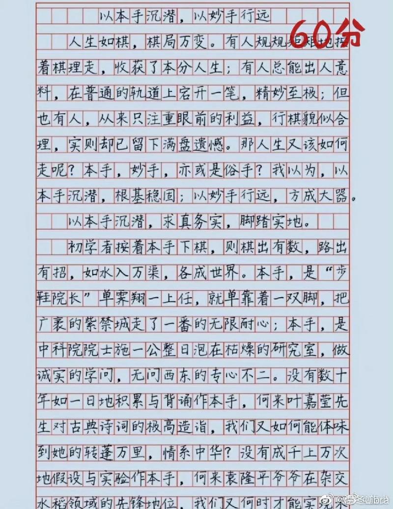 四川高考满分作文出色人生的优秀作文定义