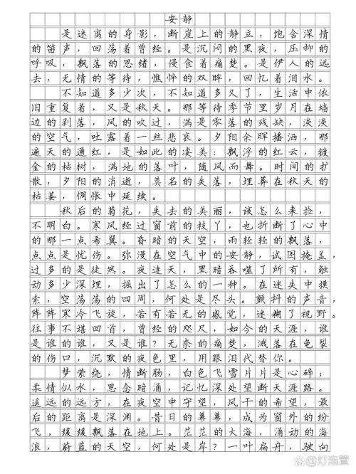 平静的中考作文心作文600字初中